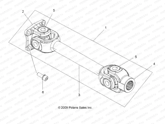 DRIVE TRAIN | DRIVE TRAIN, PROP SHAFT, REAR - A13DN5EAF/EAR (49ATVSHAFTPROPRR1332724)