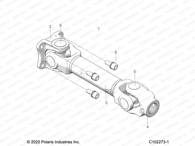 DRIVE TRAIN | DRIVE TRAIN, PROP SHAFT, REAR - A20SYE85AP/CAP (C102273-1)
