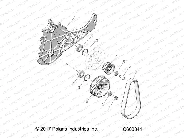 DRIVE TRAIN | DRIVE TRAIN, QUICKDRIVE BELT SYSTEM - S23TGG8MS/TGY8MS (C600841)