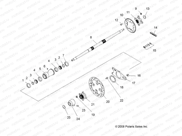 DRIVE TRAIN | DRIVE TRAIN, REAR AXLE and HOUSING - A10GJ45AA (49ATVAXLE09OUT450)