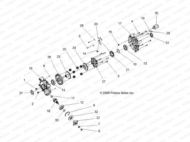 DRIVE TRAIN | DRIVE TRAIN, REAR DIFFERENTIAL INTERNALS - A13TN55FA (49ATVTRANSINTL1332723)