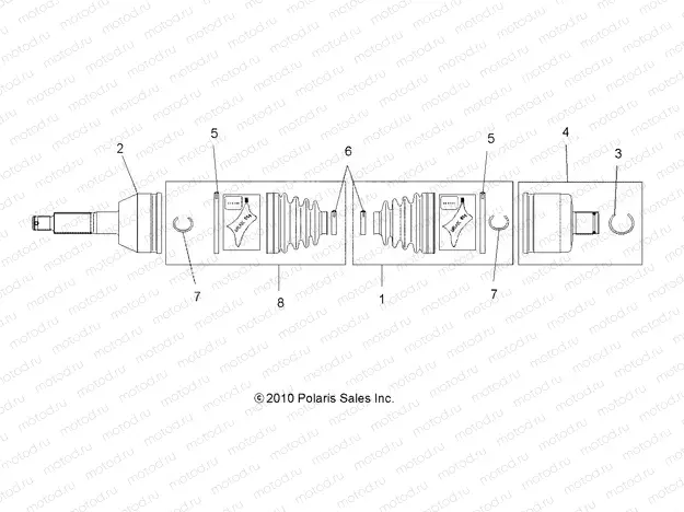 DRIVE TRAIN | DRIVE TRAIN, REAR DRIVE SHAFT - A13DH50AX/AZ (49ATVSHAFTDRIVERR1332936)