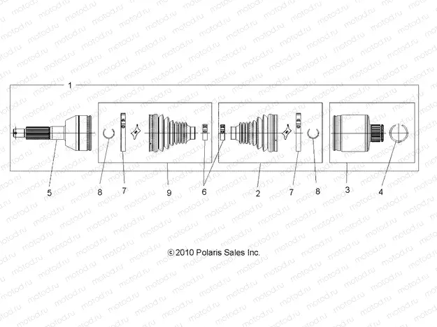 DRIVE TRAIN | DRIVE TRAIN, REAR DRIVE SHAFT - A15S6A76FA (49ATVSHAFTDRIVERR1332938)