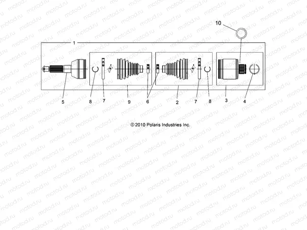 DRIVE TRAIN | DRIVE TRAIN, REAR DRIVE SHAFT - A15SAA32EH (49ATVSHAFTDRIVERR1333275)