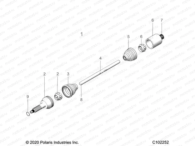 DRIVE TRAIN | DRIVE TRAIN, REAR DRIVE SHAFT - A20SWE57F1/S57C1/C2 (C102252)