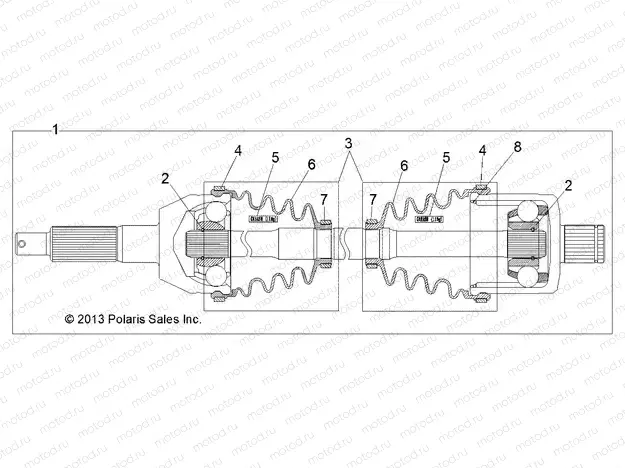 DRIVE TRAIN | DRIVE TRAIN, REAR DRIVE SHAFT - D131D9JDJ/1L9JDJ/2M9JDJ (49BRUTUSSHAFTDRVRR13)