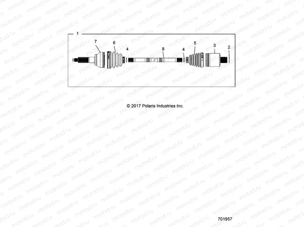 DRIVE TRAIN | DRIVE TRAIN, REAR DRIVE SHAFT (FROM 7/17/2017) - R17RTM99AM/BM/U99AT/BT (701957)