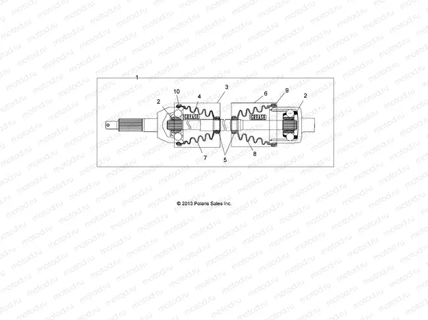 DRIVE TRAIN | DRIVE TRAIN, REAR DRIVE SHAFT - L14U2AAEFA/VEFA/PEFA (49LEVSHAFTDRVRR14EM)