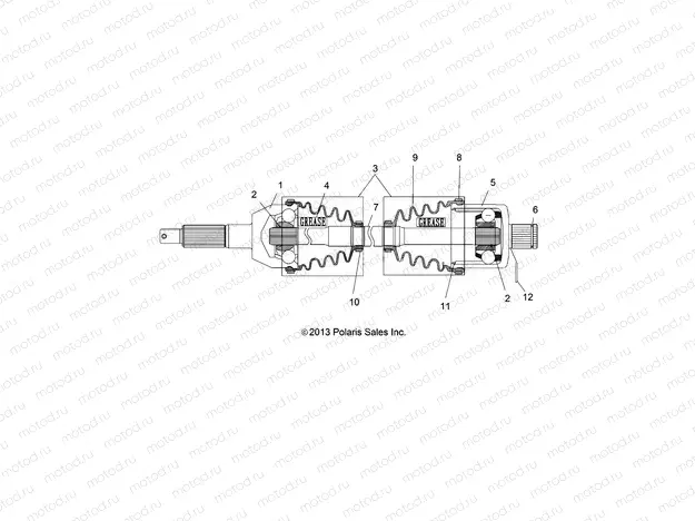 DRIVE TRAIN | DRIVE TRAIN, REAR DRIVE SHAFT - R14RH57FX (49RGRSHAFTDRVRR14570I)