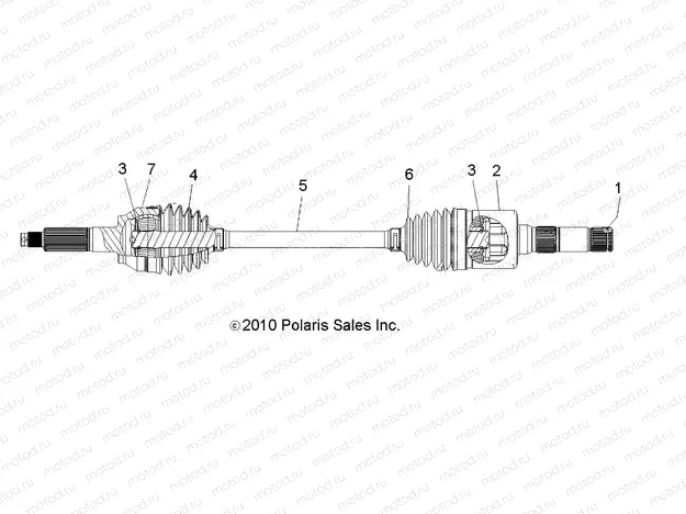 DRIVE TRAIN | DRIVE TRAIN, REAR DRIVE SHAFT - R15RAA76AA/AJ (49RGRSHAFTDRIVERR116X6)