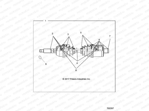 DRIVE TRAIN | DRIVE TRAIN, REAR DRIVE SHAFT - R20MAA57B1/B9/EBH (702207)