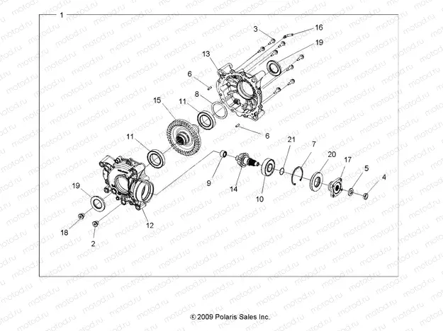 DRIVE TRAIN | DRIVE TRAIN, REAR GEARCASE INTERNALS - A18SVS95CR/ER