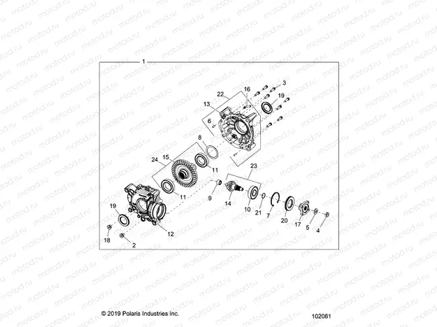 DRIVE TRAIN | DRIVE TRAIN, REAR GEARCASE INTERNALS - A22SGE95FN/S95CN/S95FN (102061)