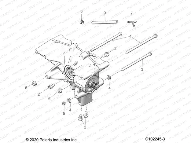 DRIVE TRAIN | DRIVE TRAIN, REAR GEARCASE MOUNTING - A21S6E57A1/3A1 (C102245-3)