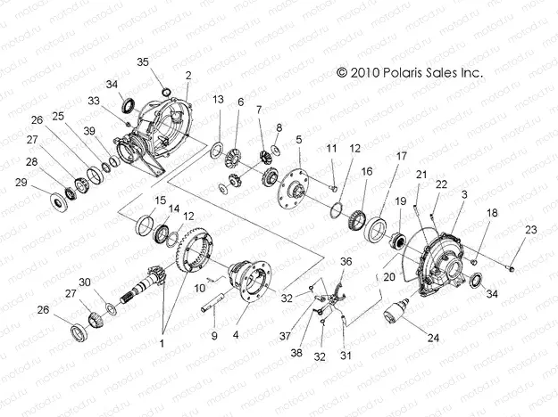 DRIVE TRAIN | DRIVE TRAIN, REAR GEARCASE - R13TH90DG (49RGRGEARCASERR11900D)
