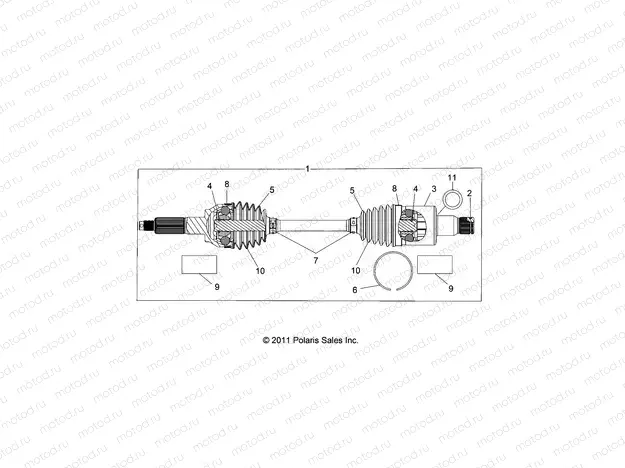 DRIVE TRAIN | DRIVE TRAIN, REAR HALF SHAFT - A15DAH32EJ (49ATVSHAFTDRIVERR15325HD)