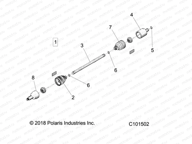 DRIVE TRAIN | DRIVE TRAIN, REAR HALF SHAFT - A20SGE95AK (C101502)