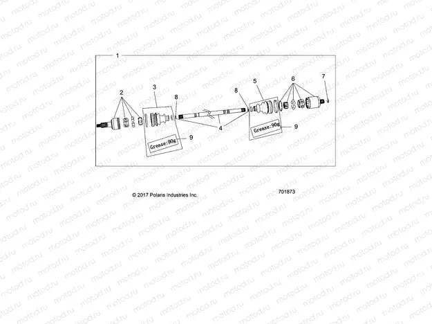 DRIVE TRAIN | DRIVE TRAIN, REAR HALF SHAFT - G22G4E99NP (701873)