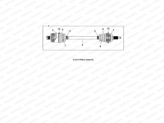 DRIVE TRAIN | DRIVE TRAIN, REAR HALF SHAFT - R16RGE99A7/AE/AV (49RGRSHAFTDRIVERR15RZR900)