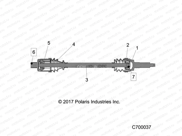 DRIVE TRAIN | DRIVE TRAIN, REAR HALF SHAFT - R19RRE99F1/FC/SC1/SJ1/SCC/SFC/F1 (C700037)