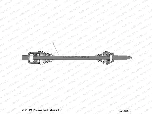 DRIVE TRAIN | DRIVE TRAIN, REAR HALF SHAFT - R20RRP99CF/FF (C700909)