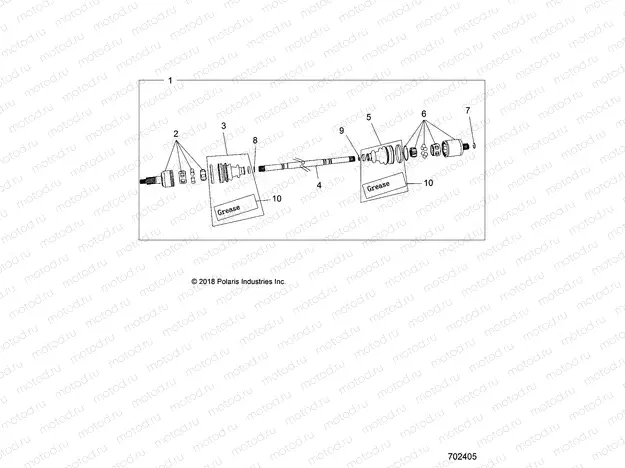 DRIVE TRAIN | DRIVE TRAIN, REAR HALF SHAFT - R22T6E99A9/AG/AN/B9/BG/BN (702405)