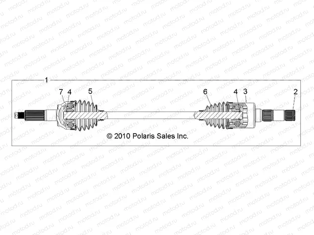 DRIVE TRAIN | DRIVE TRAIN, REAR HALF SHAFT, RH - R13VE76FX/FI (49RGRSHAFTDRIVERR11RZRSI)