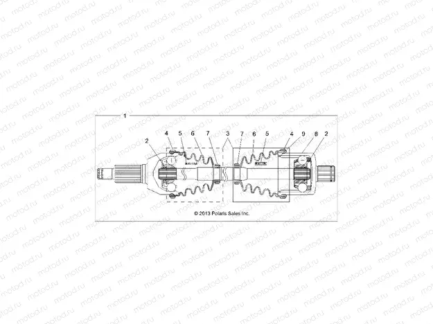 DRIVE TRAIN | DRIVE TRAIN, REAR HALF SHAFT - Z15VFE99AT/AV/AP (49RGRSHAFTDRIVERR14RZR1000)