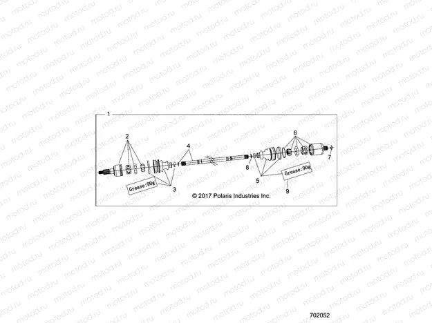 DRIVE TRAIN | DRIVE TRAIN, REAR HALF SHAFT - Z20A5K87BG (702052)