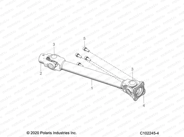 DRIVE TRAIN | DRIVE TRAIN, REAR PROP SHAFT - A22S6E57A1 (C102245-4)