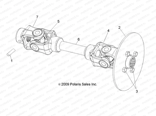 DRIVE TRAIN | DRIVE TRAIN, REAR PROP SHAFT - R15RAA76AA/AJ (49RGRSHAFTPROPRR106X6)