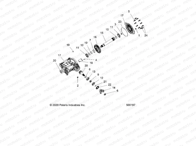 DRIVE TRAIN | DRIVE TRAIN, RIGHT ANGLE GEARCASE ASM. - T22AAFGB/HB/PGD/HD/RGB/HB ALL OPTIONS  (500187)