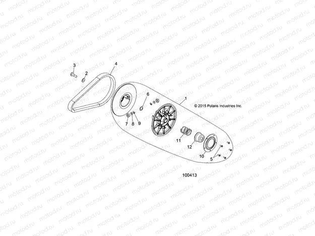 DRIVE TRAIN | DRIVE TRAIN, SECONDARY CLUTCH - A15DAH32EJ (100413)