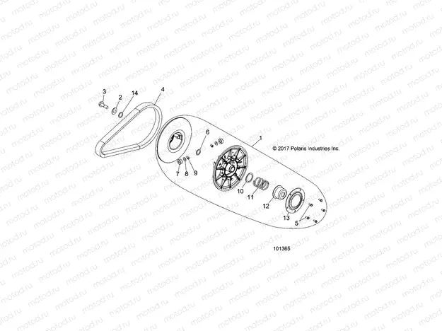 DRIVE TRAIN | DRIVE TRAIN, SECONDARY CLUTCH - A18DAE57B2 (101365)