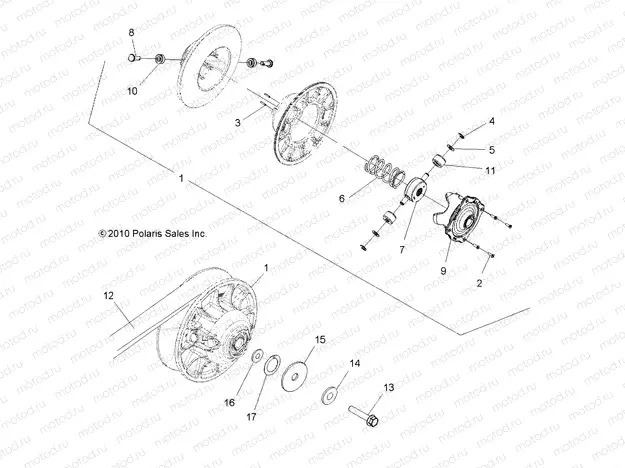 DRIVE TRAIN | DRIVE TRAIN, SECONDARY CLUTCH - A18SVS95CR/ER