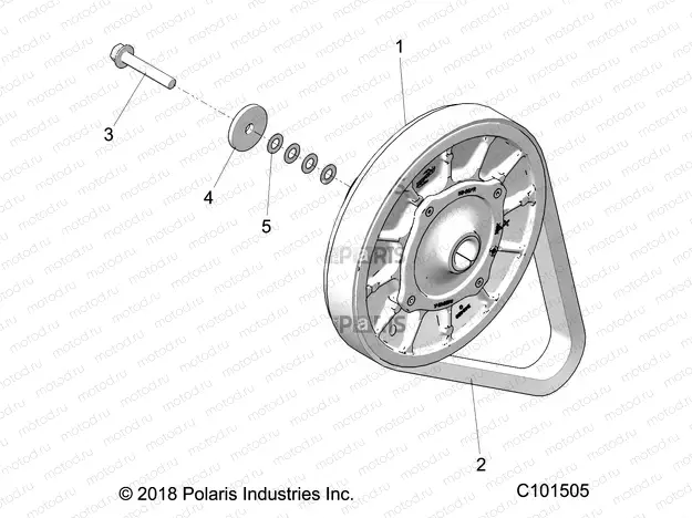 DRIVE TRAIN | DRIVE TRAIN, SECONDARY CLUTCH - A20SGE95AK (C101505)