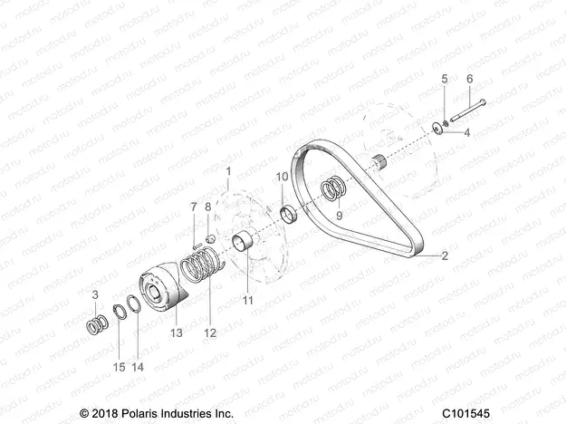 DRIVE TRAIN | DRIVE TRAIN, SECONDARY CLUTCH - A21SEG50A1/A5/CA1/CA5 (C101545)