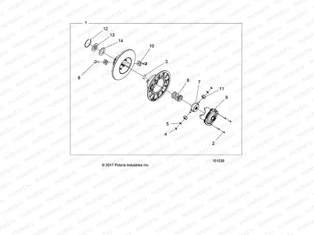 DRIVE TRAIN | DRIVE TRAIN, SECONDARY CLUTCH INTERNALS - A22SGE95AN (101536)