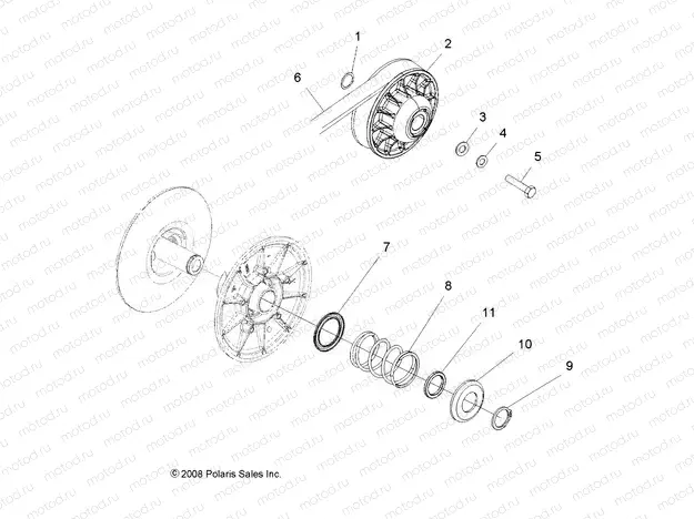 DRIVE TRAIN | DRIVE TRAIN, SECONDARY CLUTCH - R13VH76AC/AD/AN/AS (49RGRCLUTCHDVN09RZR)