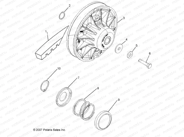 DRIVE TRAIN | DRIVE TRAIN, SECONDARY CLUTCH - R15RAA76AA/AJ (49RGRCLUTCHDVN086X6)