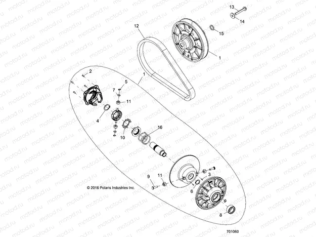 DRIVE TRAIN | DRIVE TRAIN, SECONDARY CLUTCH - R17RTED1F1/SD1C1 (701060)