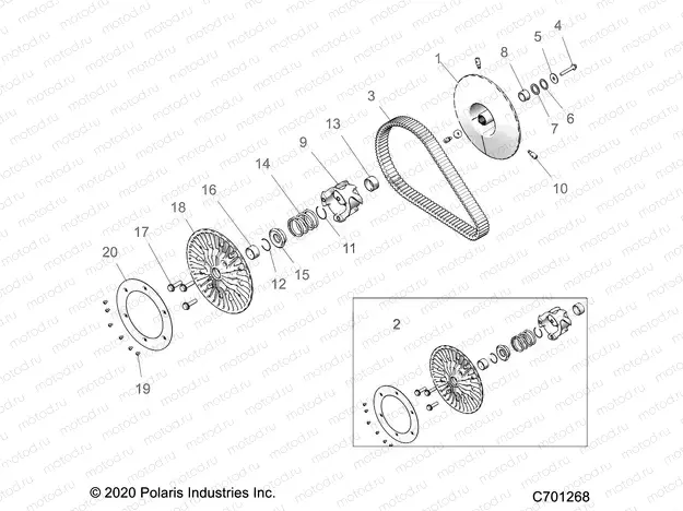 DRIVE TRAIN | DRIVE TRAIN, SECONDARY CLUTCH - R21RSB99AZ/BZ (C701268)