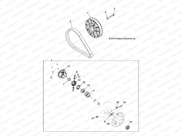 DRIVE TRAIN | DRIVE TRAIN, SECONDARY CLUTCH - Z15VAE87AK/AS/AI/AN/X87AL (49RGRCLUTCHDVN1323247)