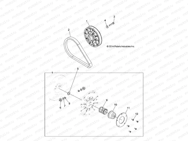 DRIVE TRAIN | DRIVE TRAIN, SECONDARY CLUTCH - Z15VBE87FK/JK (49RGRCLUTCHDVN1323246)