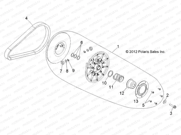 DRIVE TRAIN | DRIVE TRAIN, SECONDARY CLUTCH - Z15VHA57AJ (49RGRCLUTCHDVN1323038)