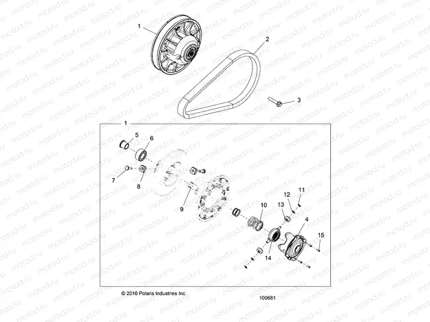 DRIVE TRAIN | DRIVE TRAIN, SECONDARY CLUTCH - Z20CHE57AM (100681)