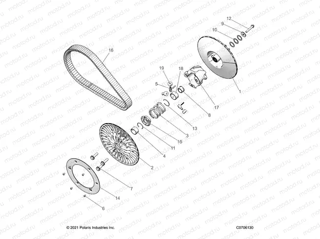 DRIVE TRAIN | DRIVE TRAIN, SECONDARY CLUTCH - Z21R4D92AM/BM/AC (C0705225)
