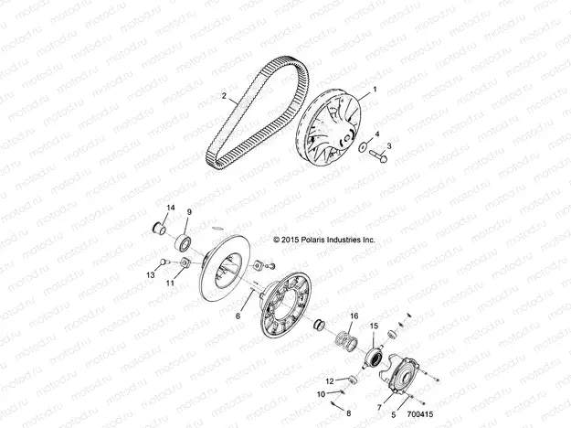 DRIVE TRAIN | DRIVE TRAIN, SECONDARY CLUTCH - Z22NAS99CZ (700415)