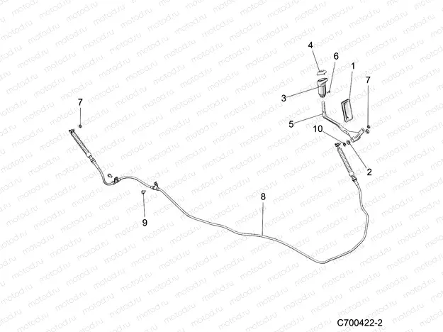 DRIVE TRAIN | DRIVE TRAIN, SHIFT LEVER AND CABLE - D21BBPD4B4 (C700422-2)