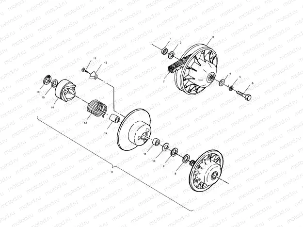 DRIVEN CLUTCH - A00CH33AC (4959905990C005) | DRIVEN CLUTCH - A00CH33AC (4959905990C005)